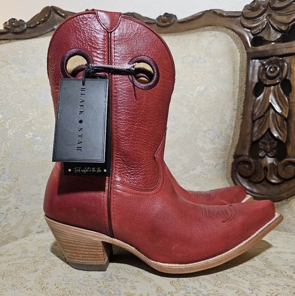Black Star Matador Leather Boots